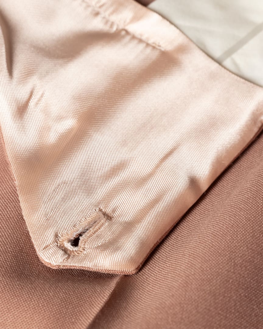 Women S Warm Nude Wool Hopsack Trousers