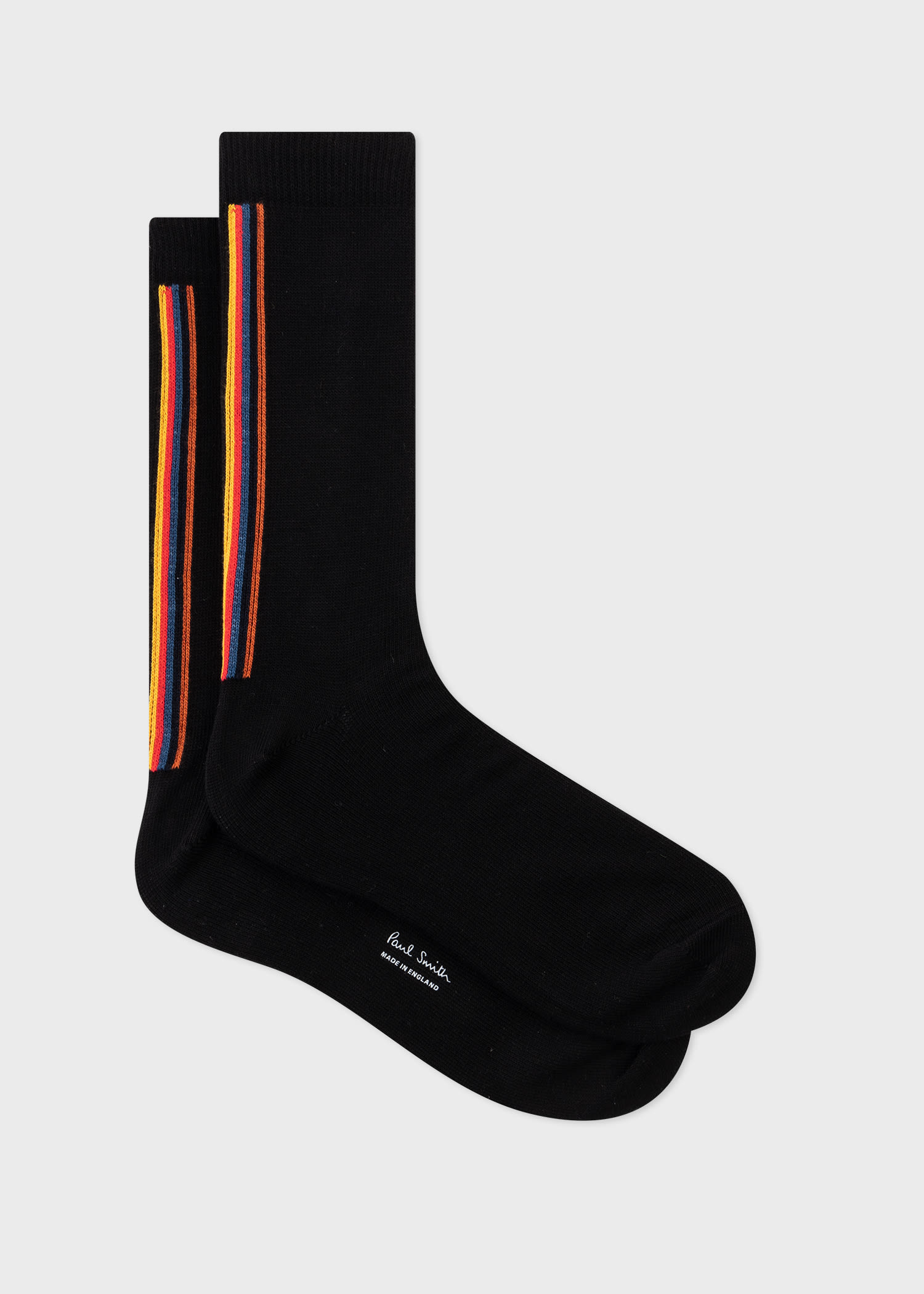 PAUL SMITH BLACK VERTICAL 'ARTIST STRIPE' SOCKS