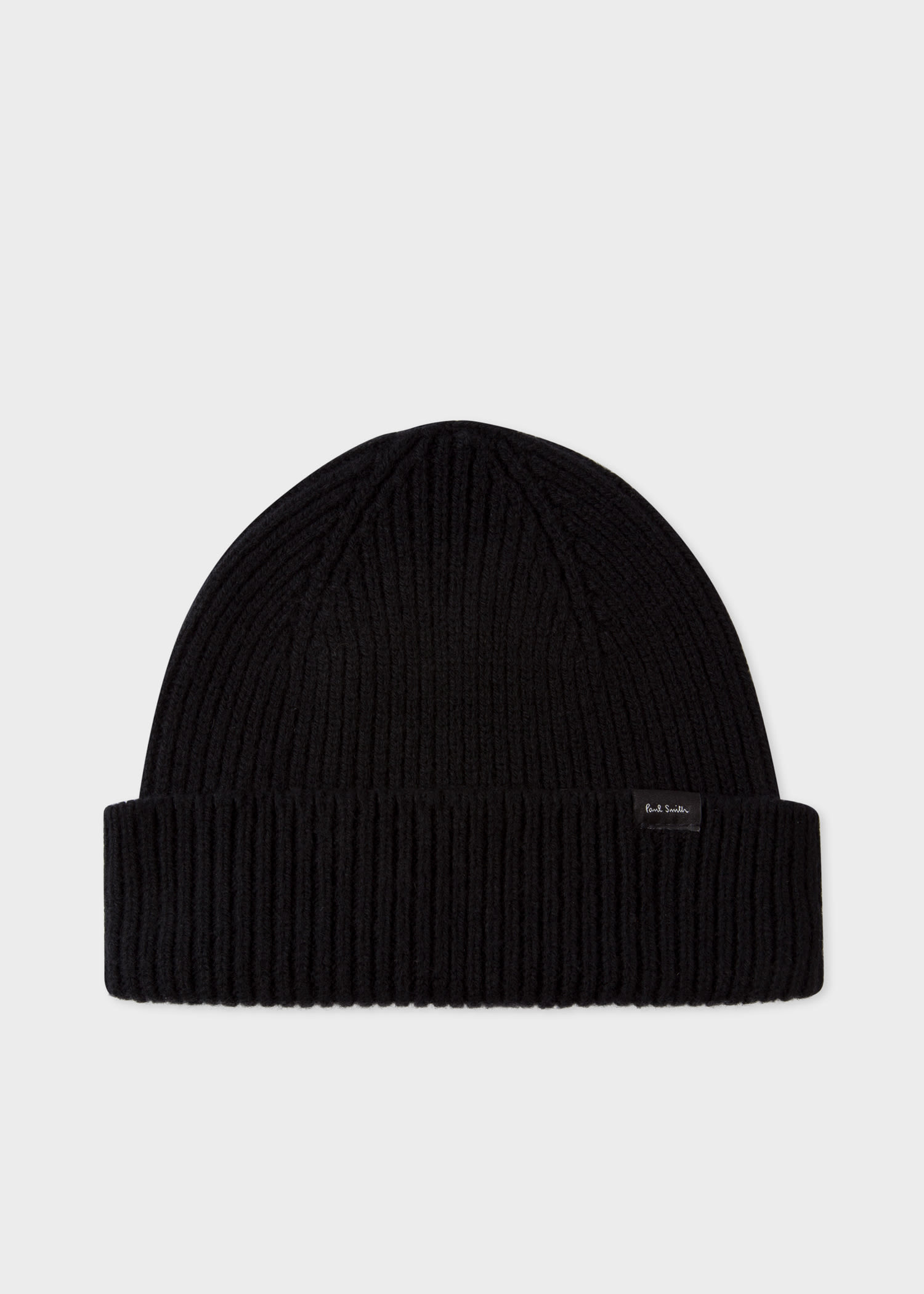 Paul Smith Black Cashmere-blend Beanie Hat