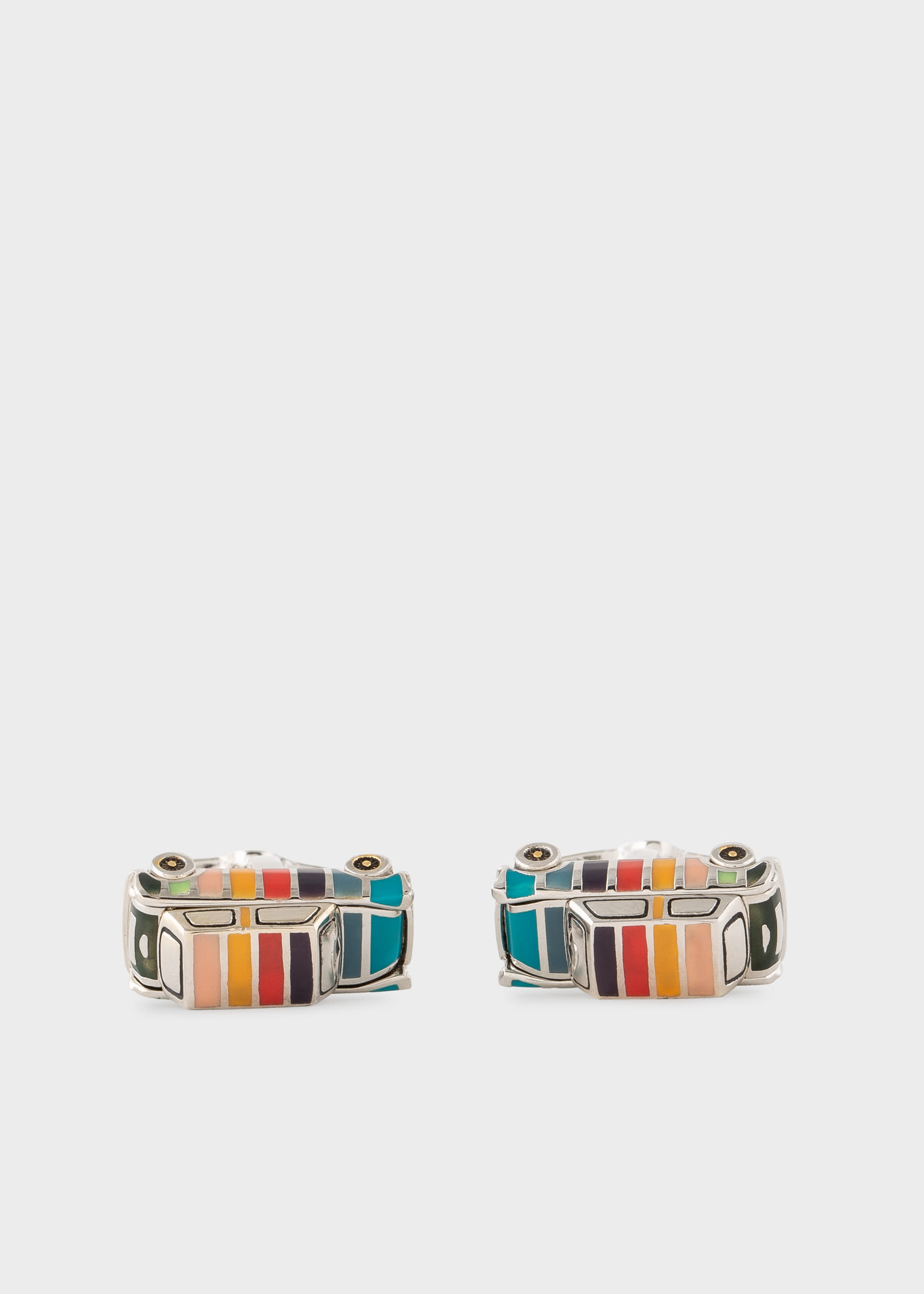 Paul Smith Multicolor Artist Stripe Mini Cuff Links In Multicolour