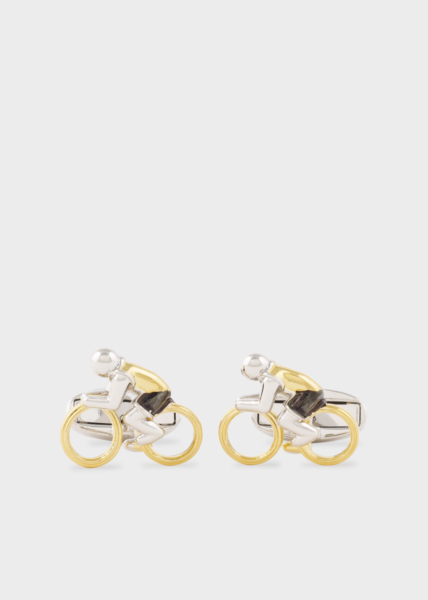 Paul Smith Mixed Metal 'cycle' Cufflinks Metallics In Gold