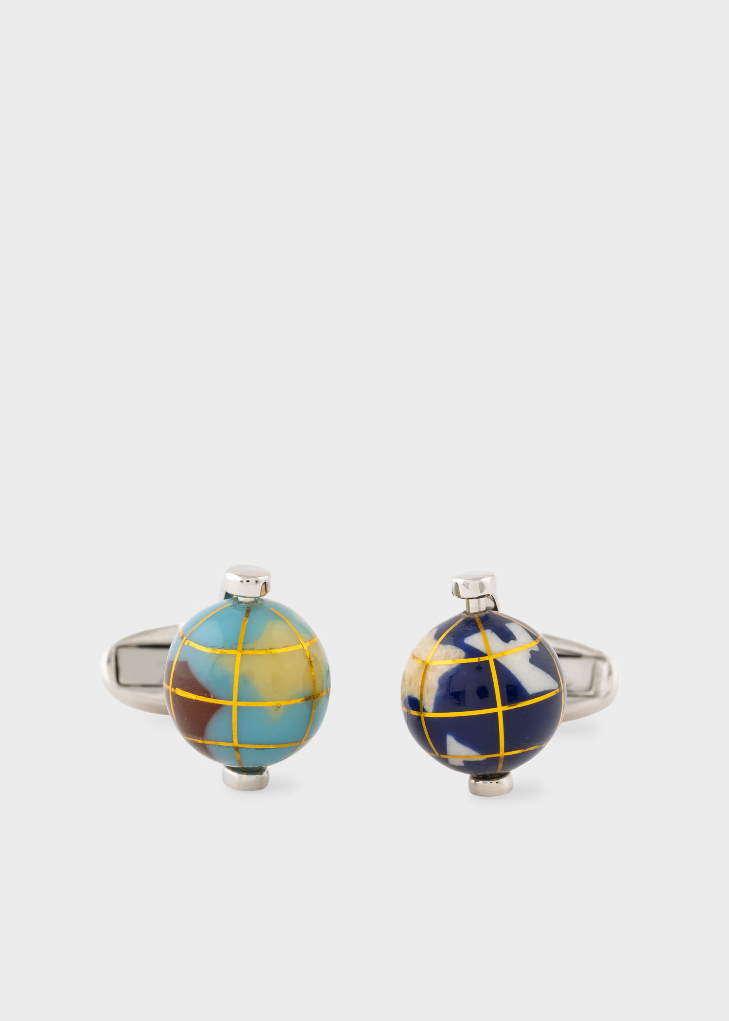 Paul Smith 'globe' Cufflinks Blue In Multi