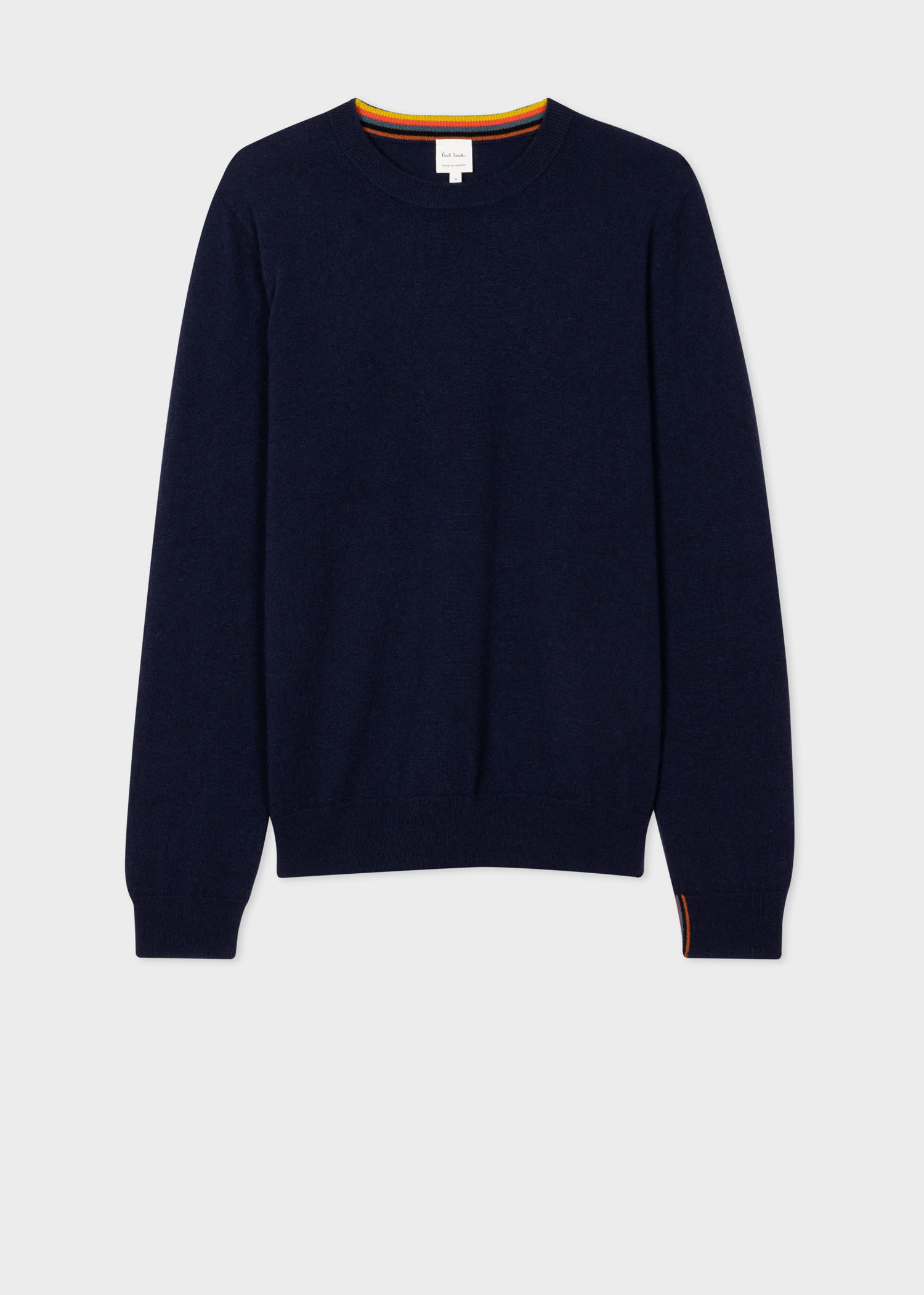 Shop Paul Smith Navy Cashmere Crew Neck Sweater Blue