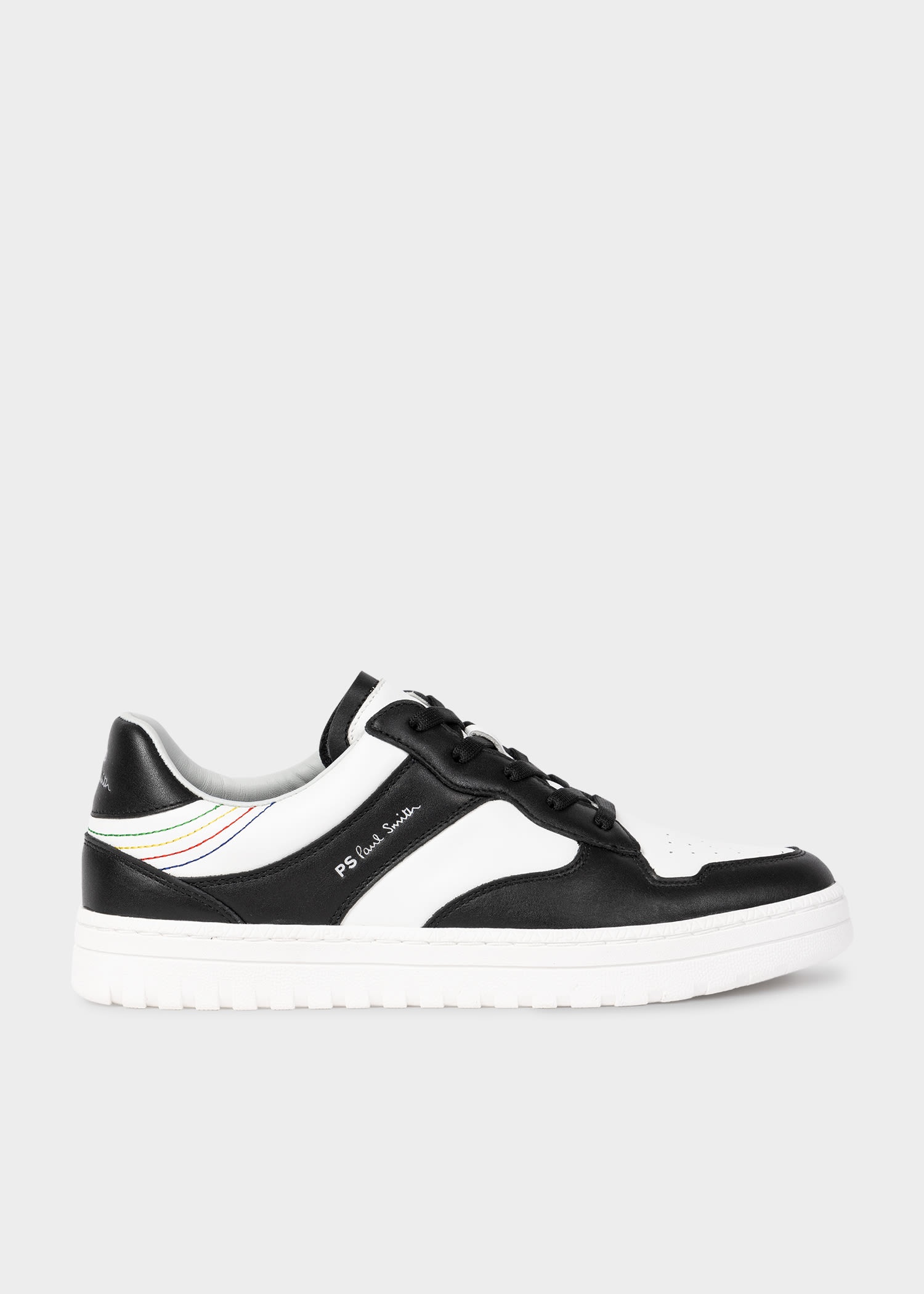 Ps By Paul Smith Black And White Leather 'liston' Sneakers In White