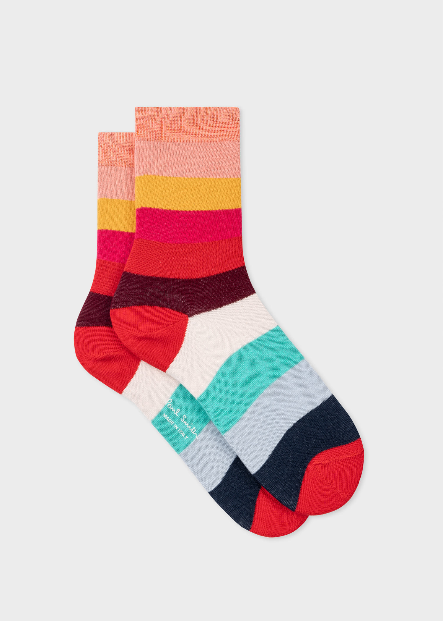 Paul Smith Women's 'swirl' Stripe Socks Multicolour
