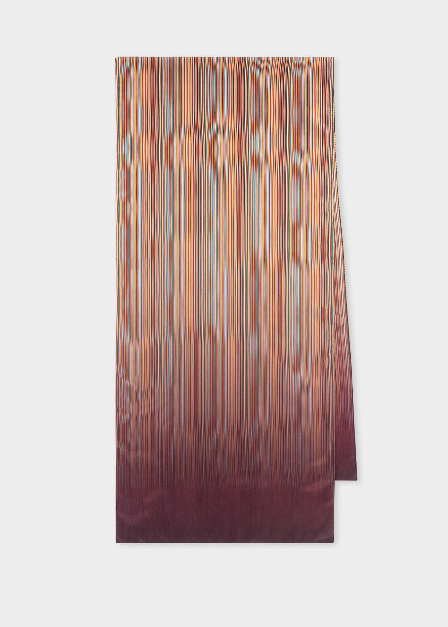 Paul Smith Women's Ombre 'signature Stripe' Silk Scarf Multicolour In Pink