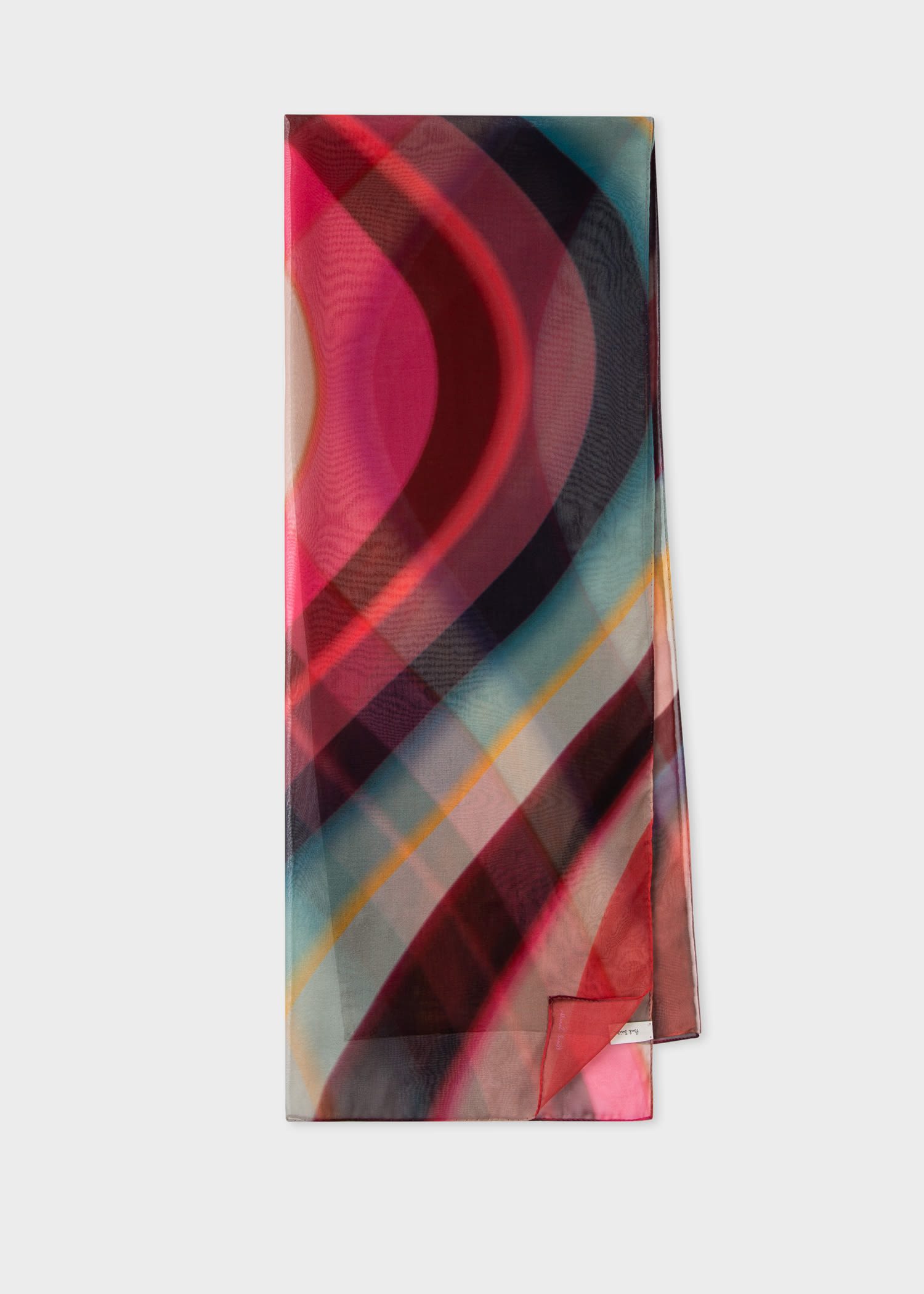 Paul Smith 'spray Swirl' Silk Scarf Multicolour