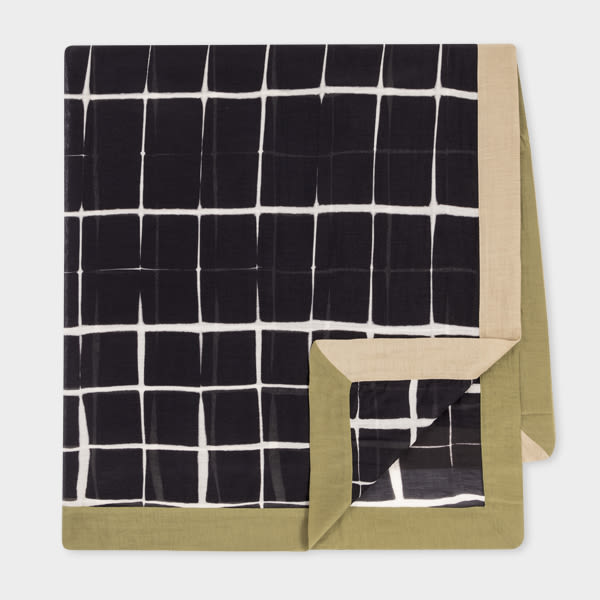 Paul Smith Women's Black Geometric Print Cotton-silk Scarf