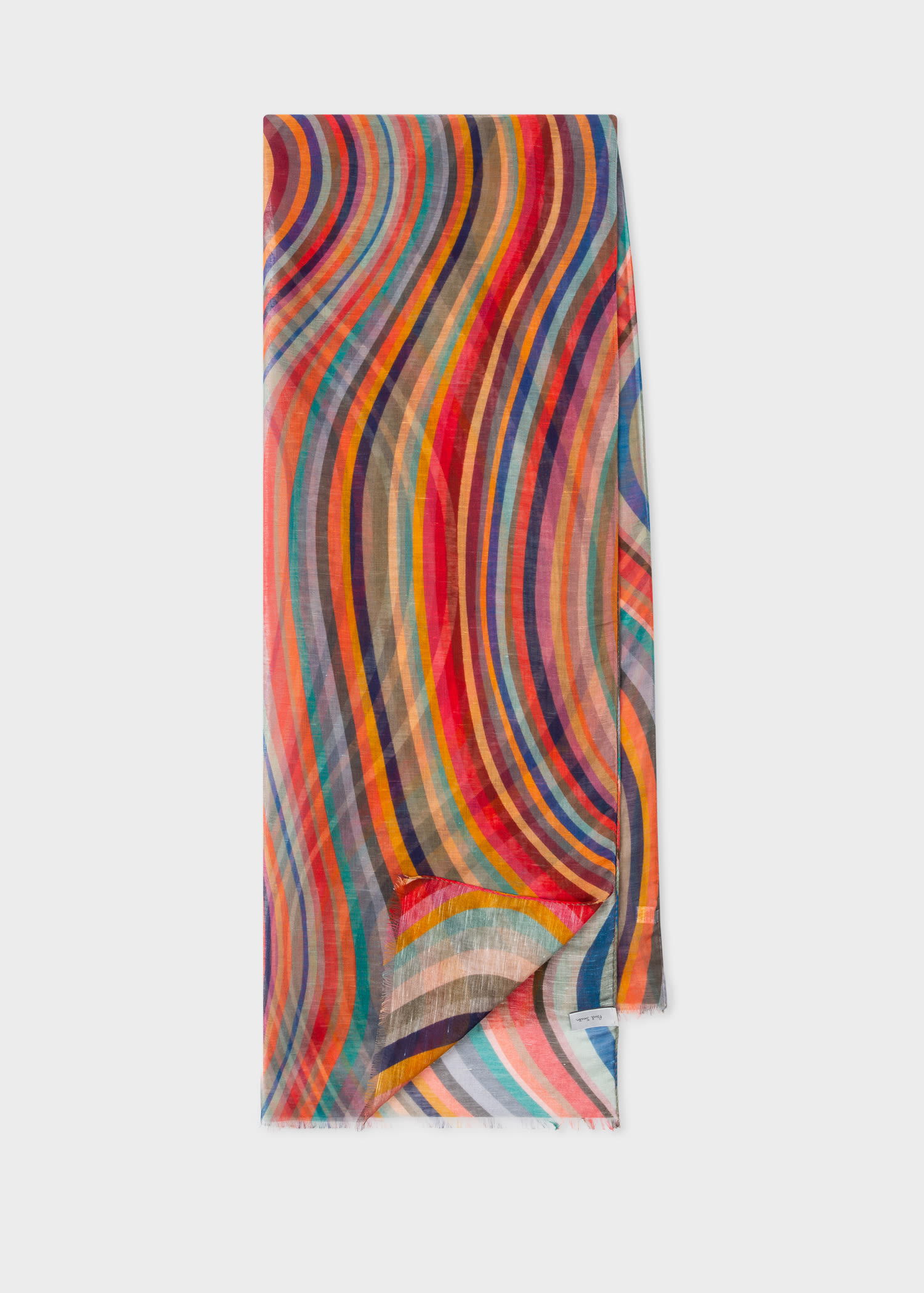 Paul Smith Modal-silk Blend 'swirl' Scarf Multicolour