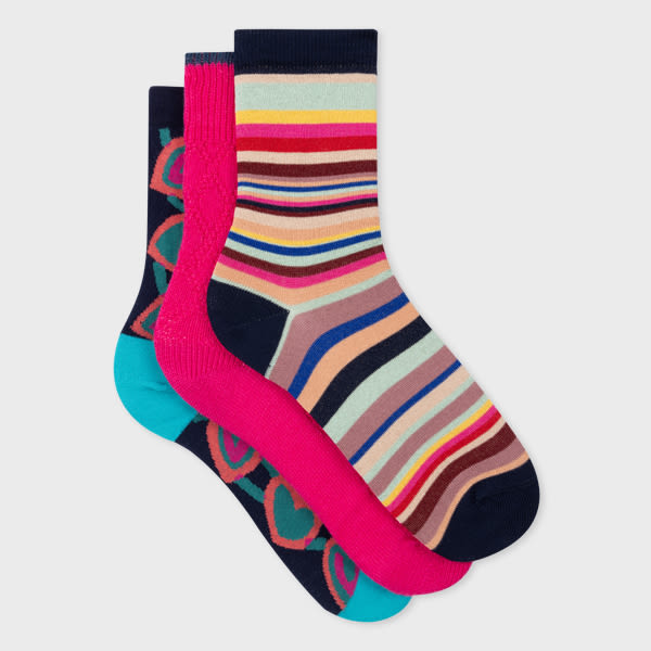 Paul Smith Women's Mixed Socks Three Pack Multicolour