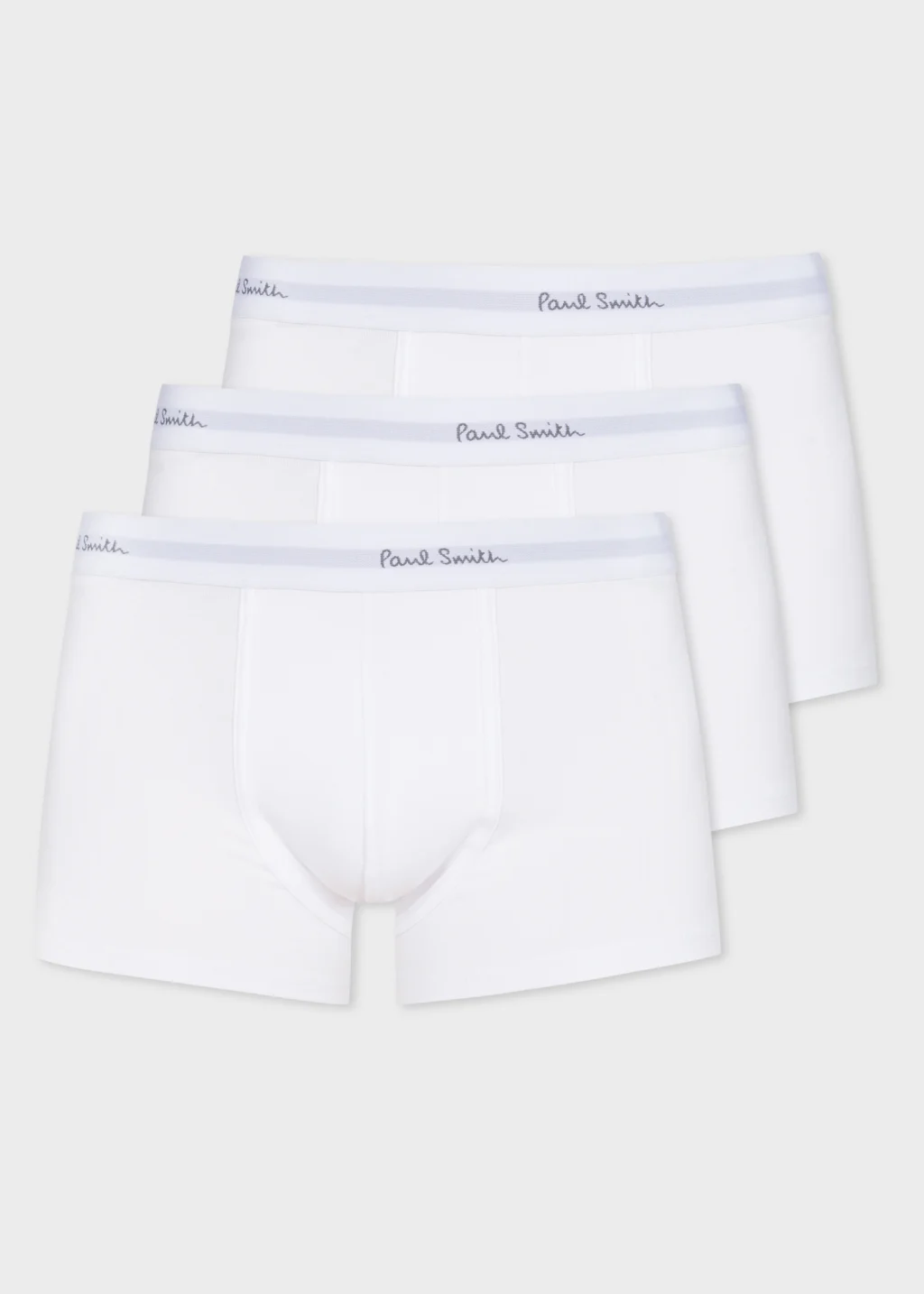 White Pack of three cotton-blend boxer briefs