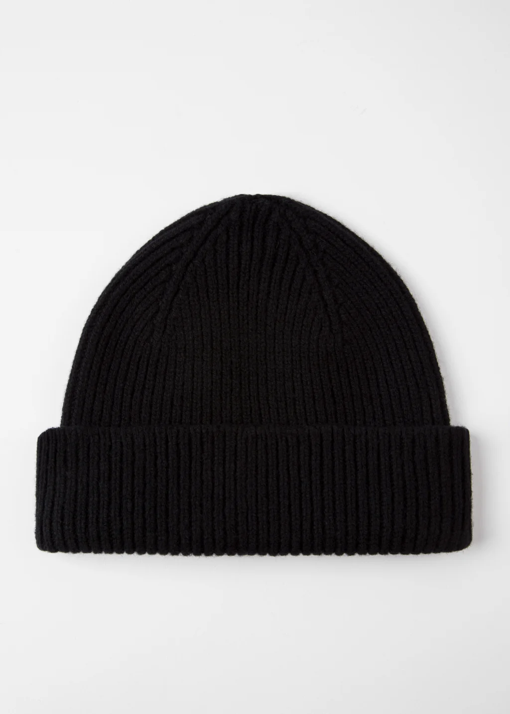 Men s Black Cashmere Blend Beanie Hat
