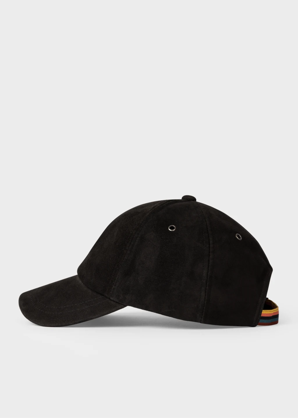 Black suede baseball cap on sale