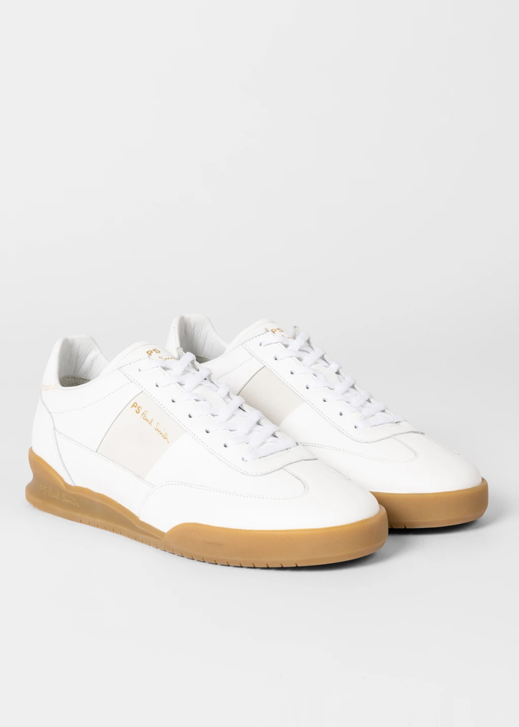 Paul smith clearance white leather trainers