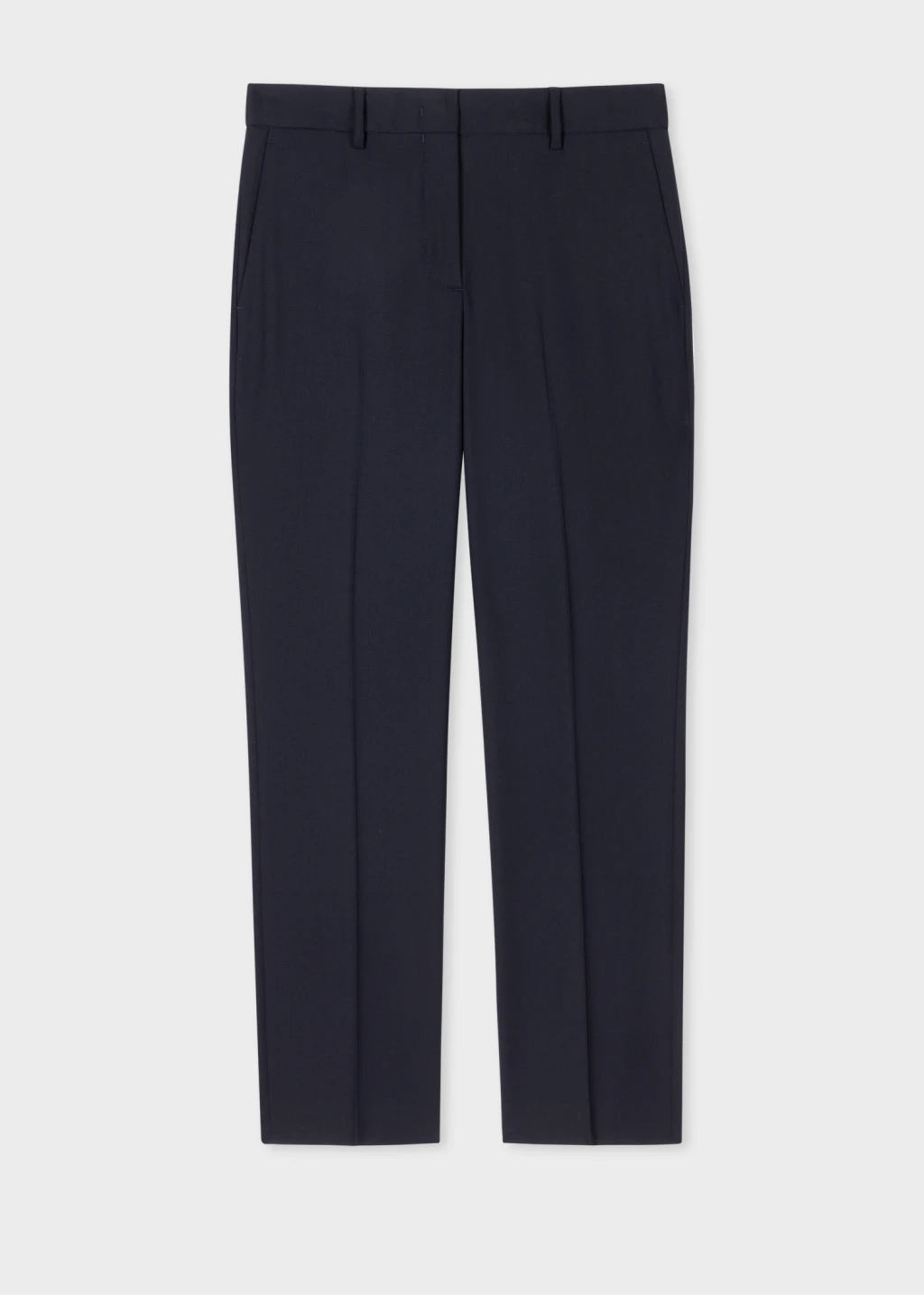 A Suit To Travel In Women s Slim Fit Navy Wool Trousers