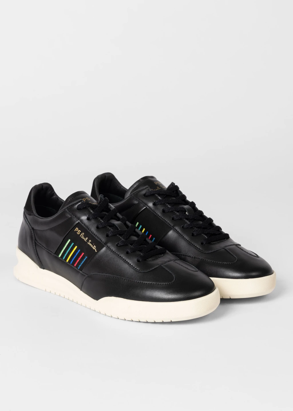 Paul smith black leather trainers sales