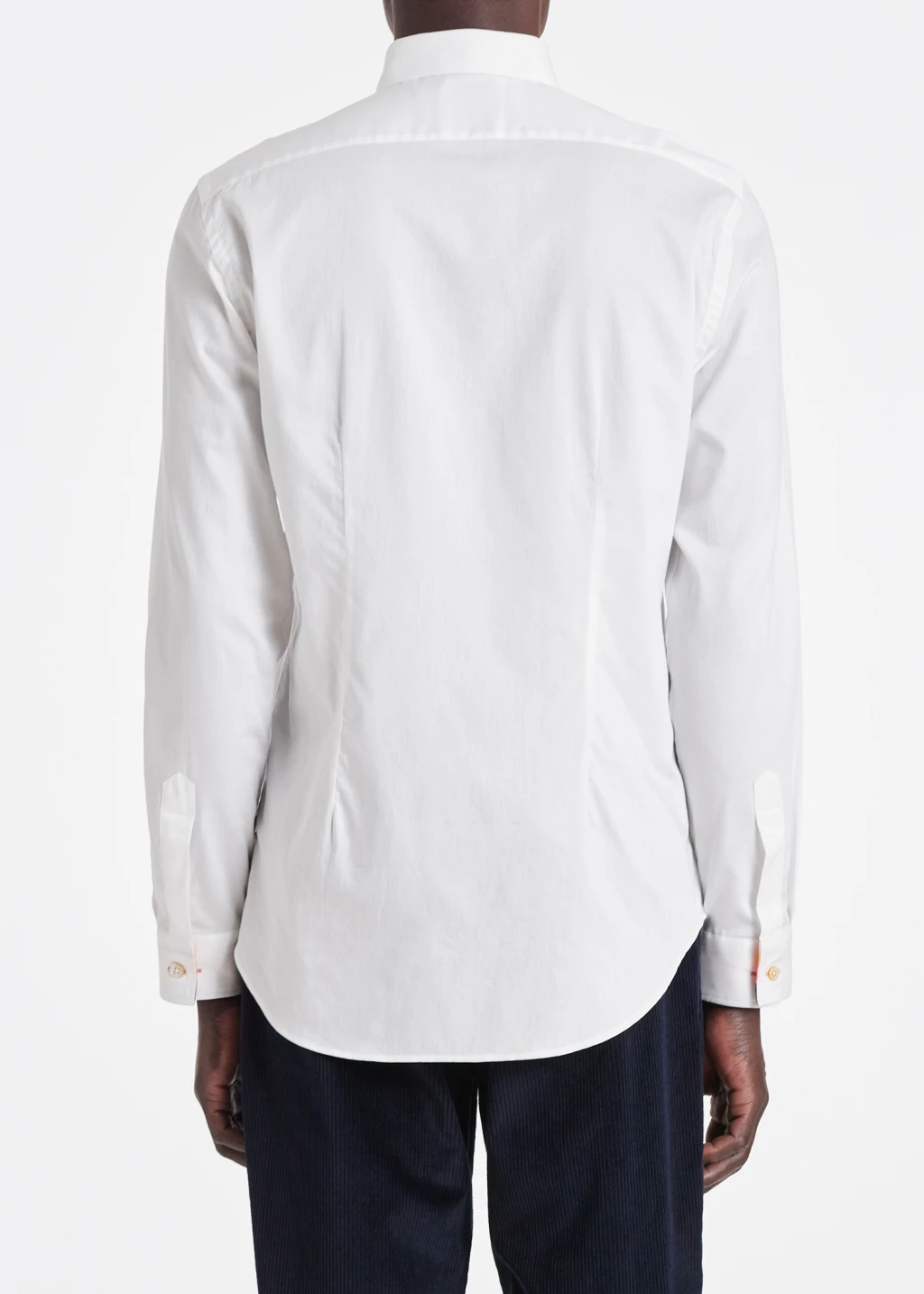 Slim-Fit White Cotton Twill Easy Care Shirt