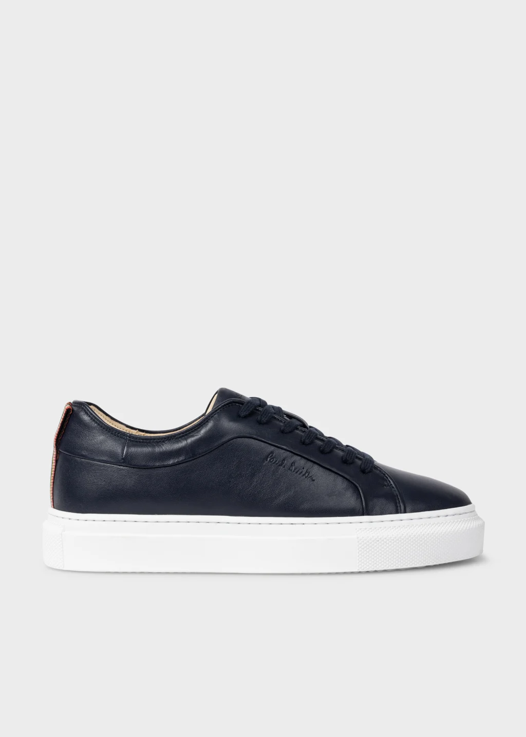 Men's Navy Leather 'Malbus' Trainers