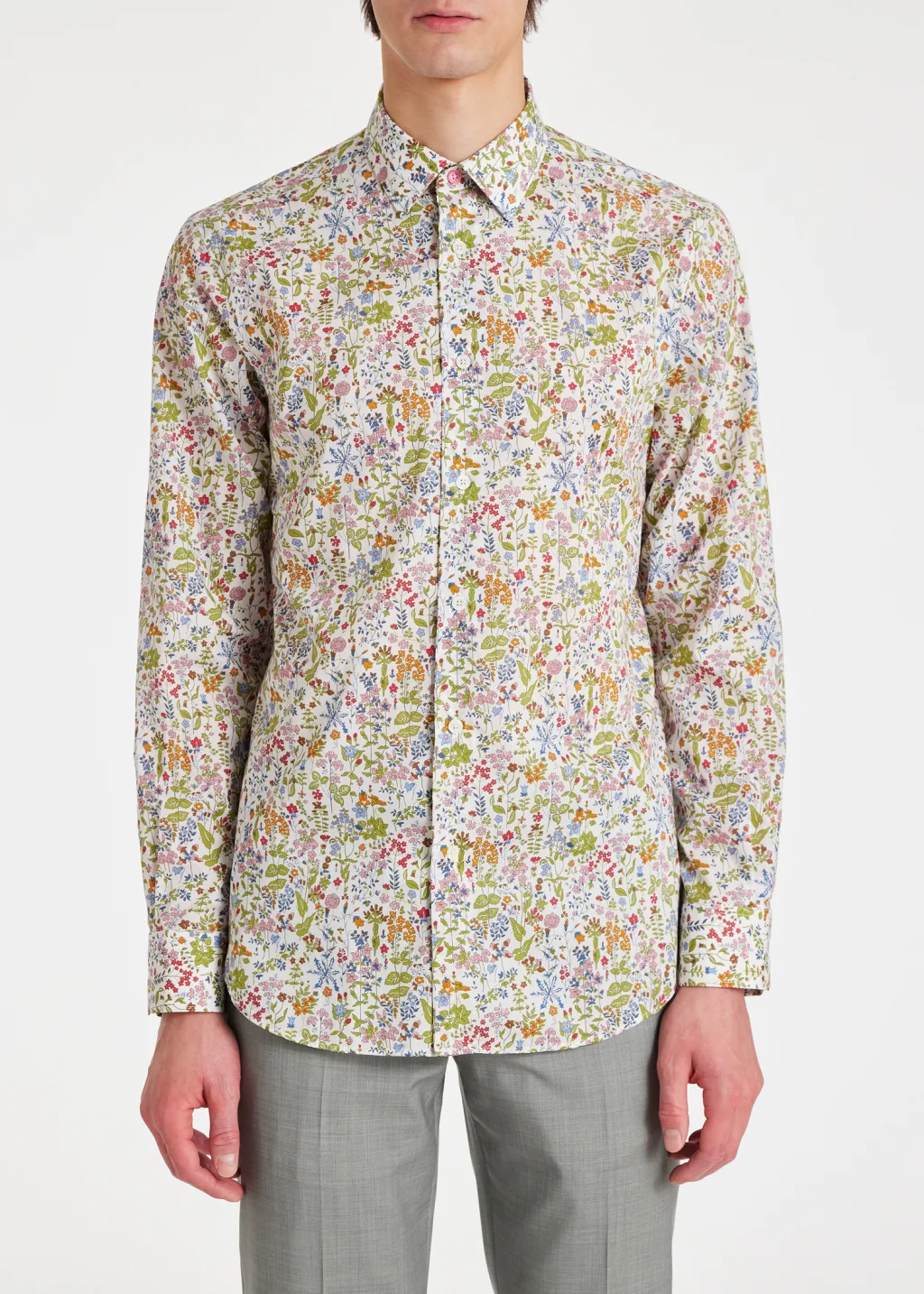 Men's Tailored-Fit Multi-Colour 'Liberty Floral' Shirt