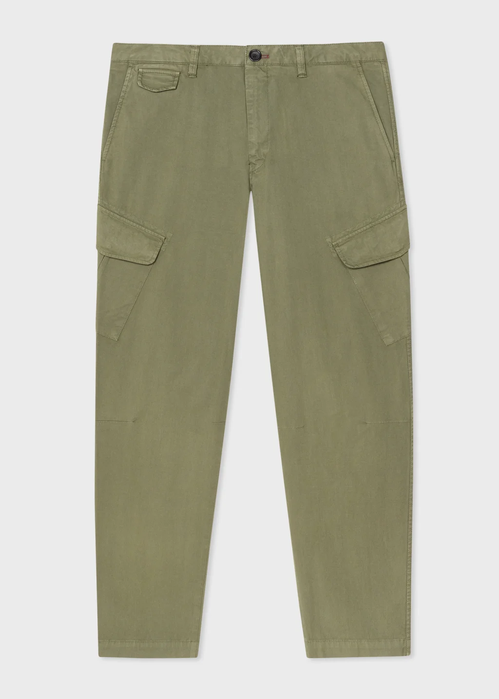 Green Stretch-Cotton Twill Cargo Trousers