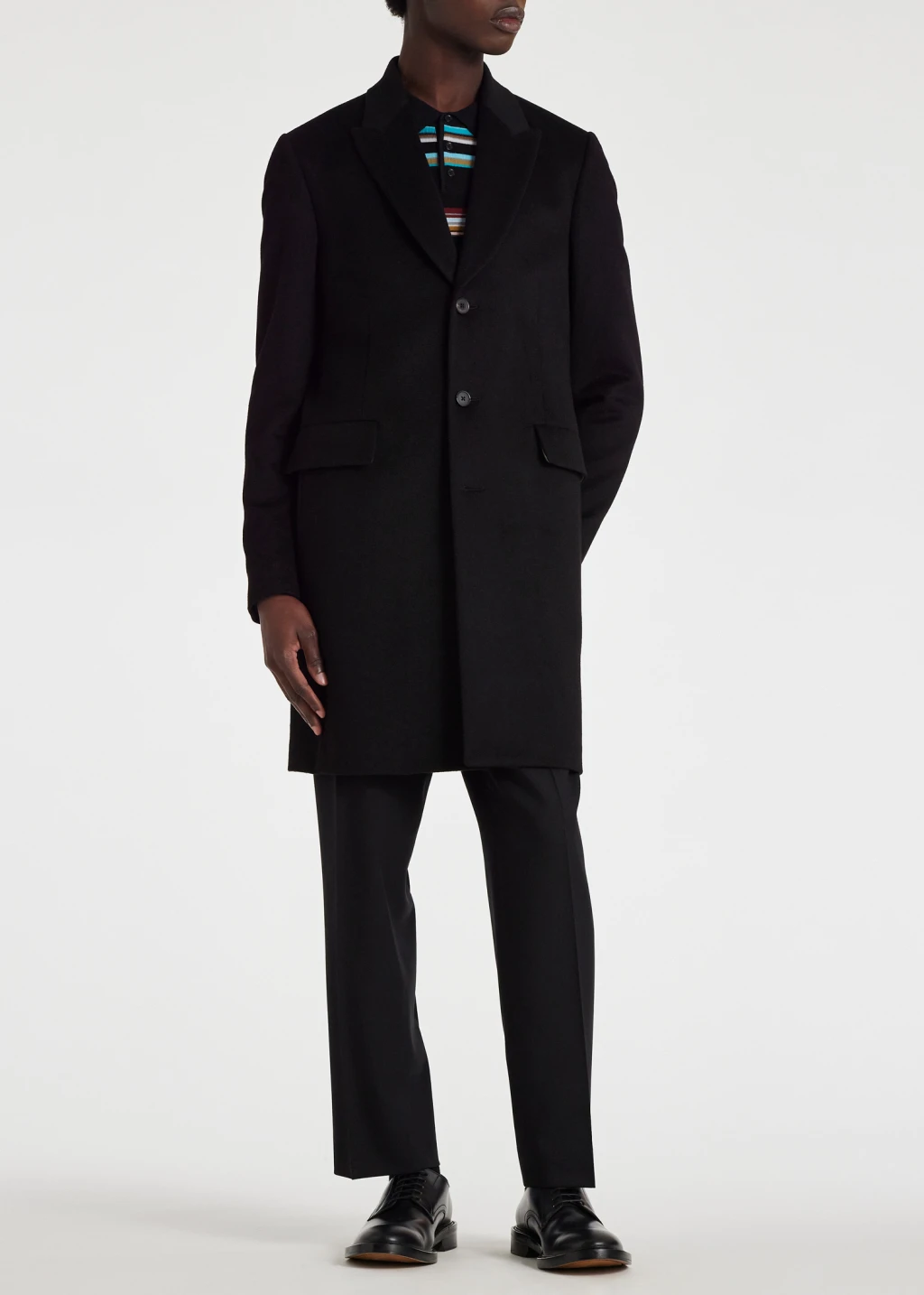 Manteau Epsom Noir en Cachemire