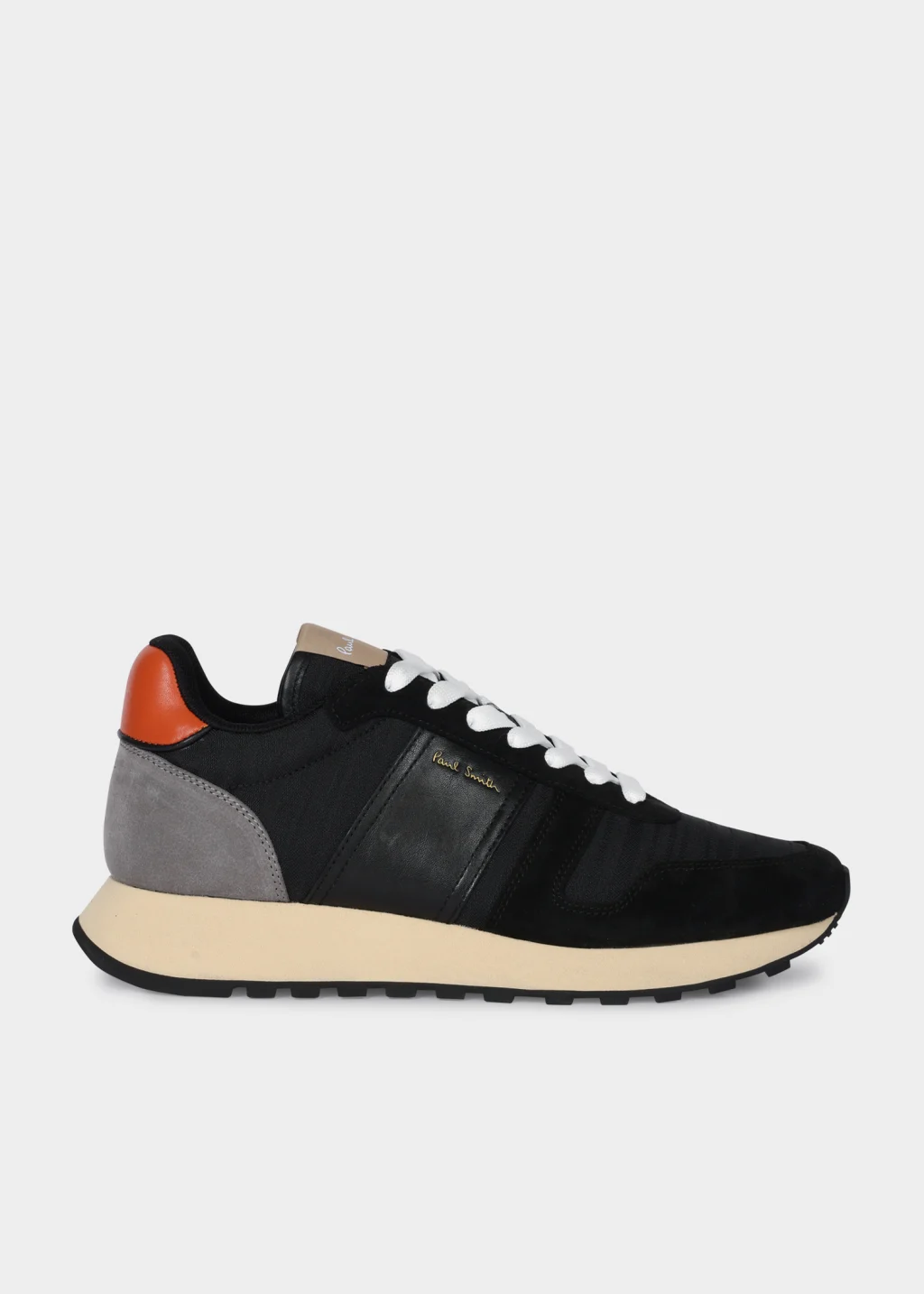 Men s Black Shadow Stripe Eighties Trainers