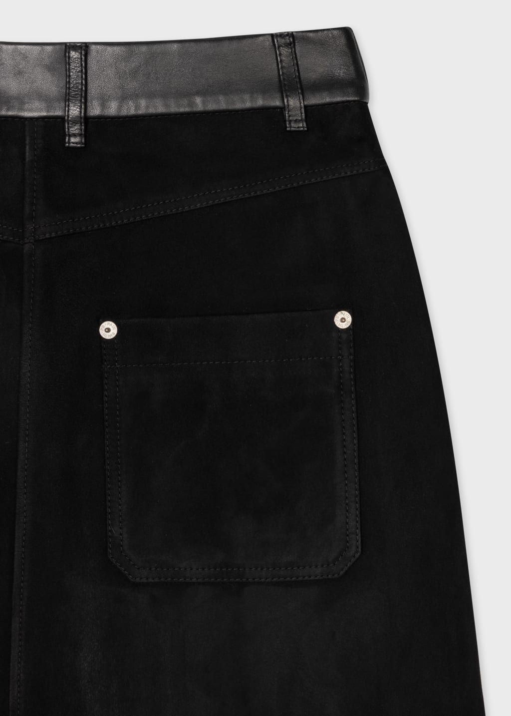 Black suede skirt with buttons outlet