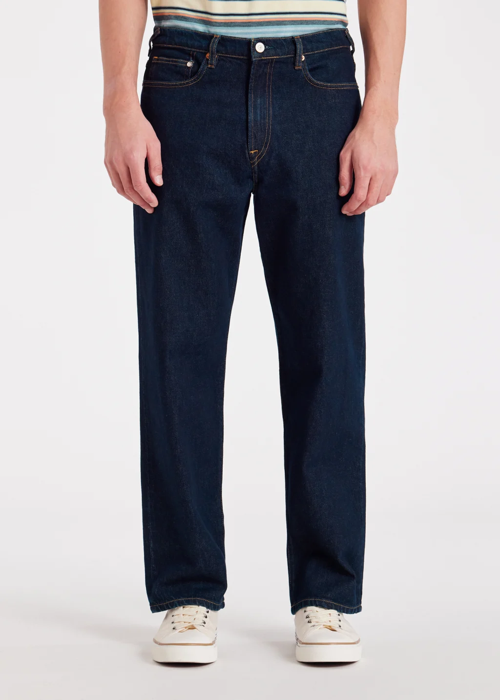 Relaxed Fit Indigo Rinse Organic Vintage Stretch Jeans