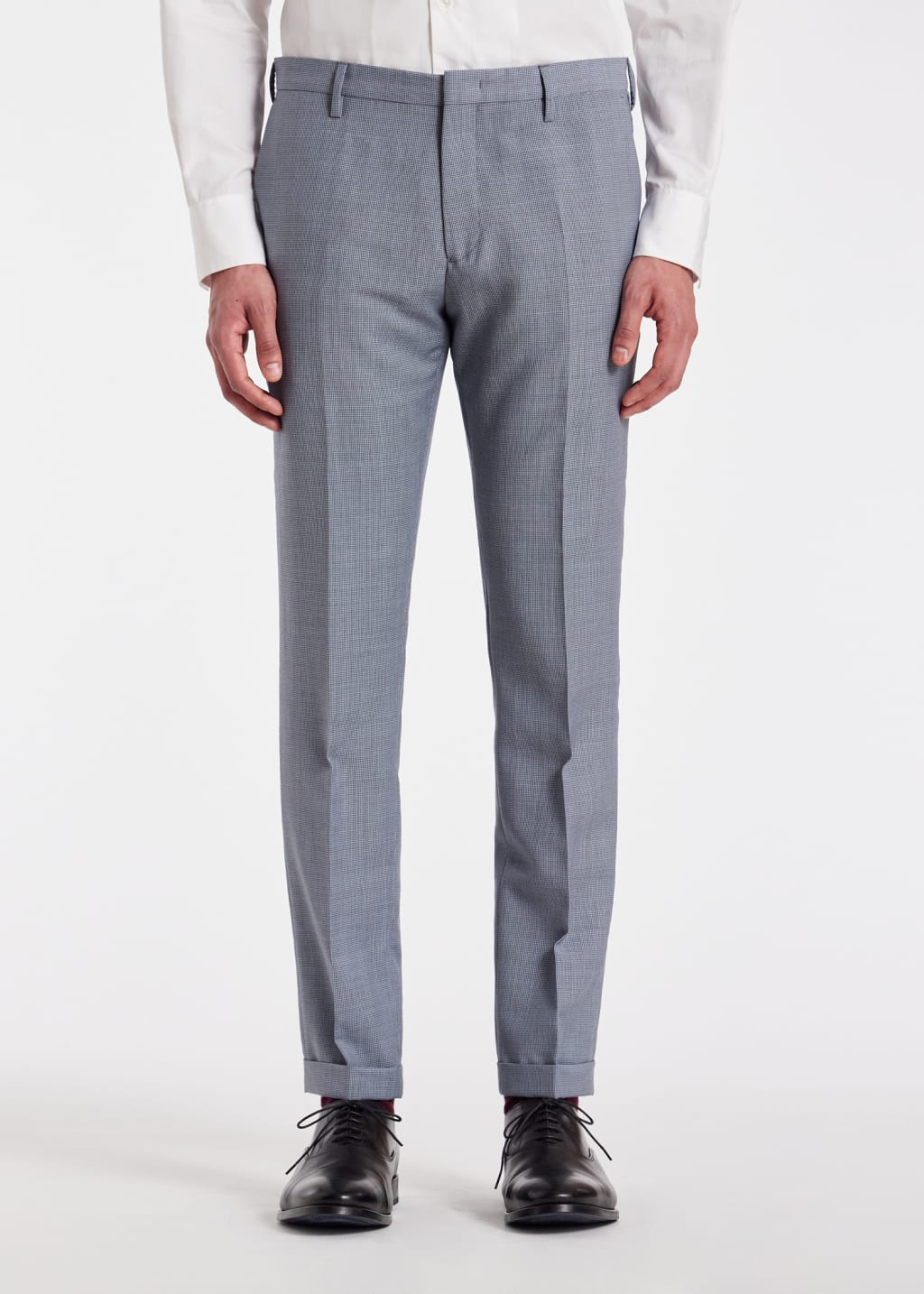 Wool mohair pant in white