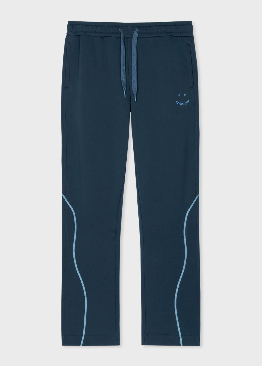 Navy Cotton Happy Wave Sweatpants