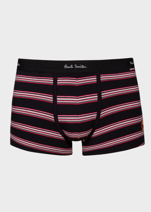 Men's Black Stripe Manchester United Low-Rise Boxer Briefs ...
