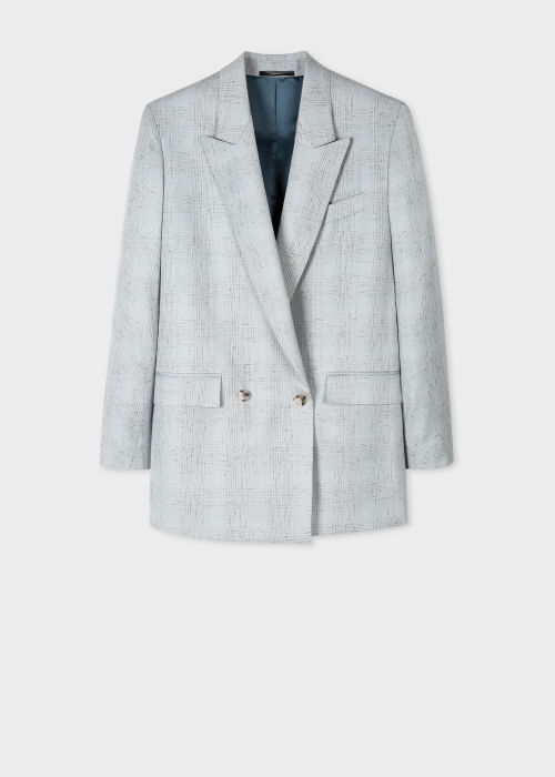 powder blue blazer womens