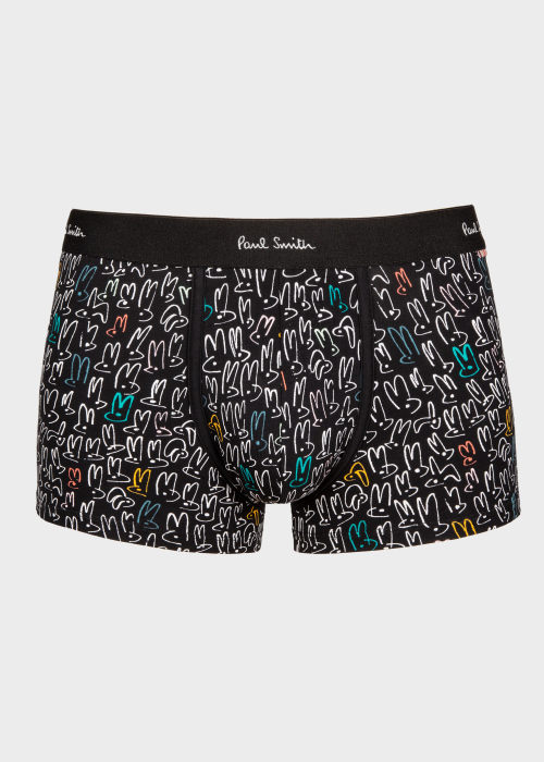 Men S Black Rabbit Print Boxer Briefs Paul Smith Asia