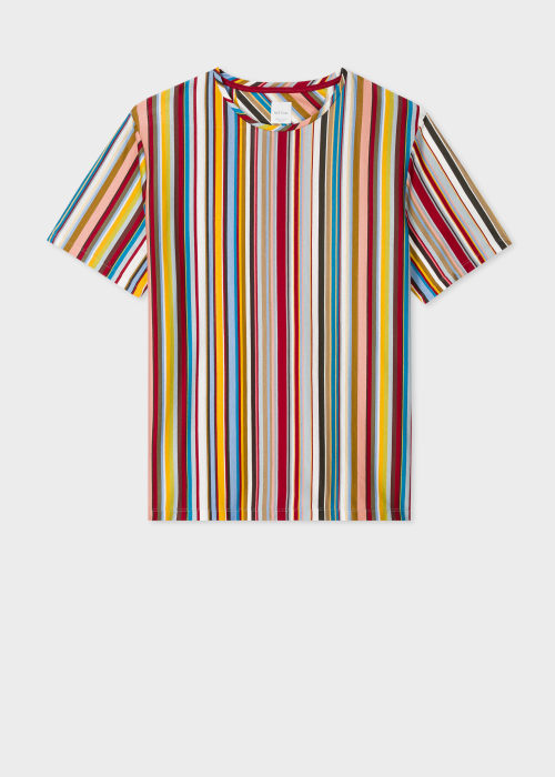 Men's Oversized Signature Stripe T-Shirt - Paul Smith US