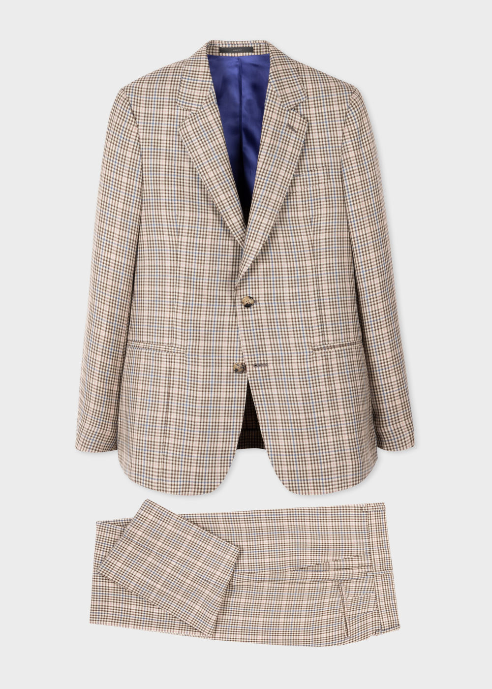 Check Wool-Silk Suit