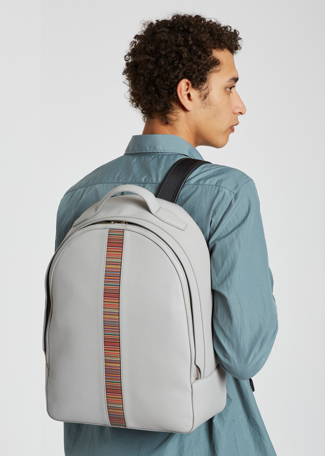 폴 스미스 백팩 Paul Smith Leather Signature Stripe Backpack