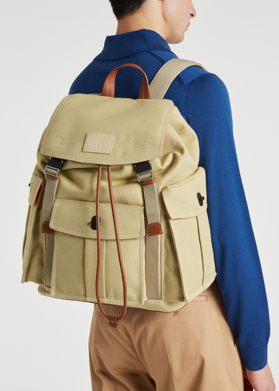 폴 스미스 백팩 Paul Smith Linen-Blend Canvas Backpack