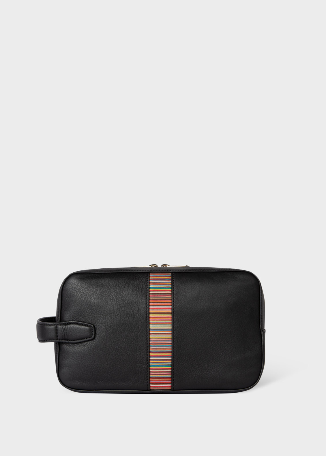 폴 스미스 Paul Smith Leather Signature Stripe Wash Bag
