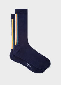 Navy Vertical 'Artist Stripe' Socks