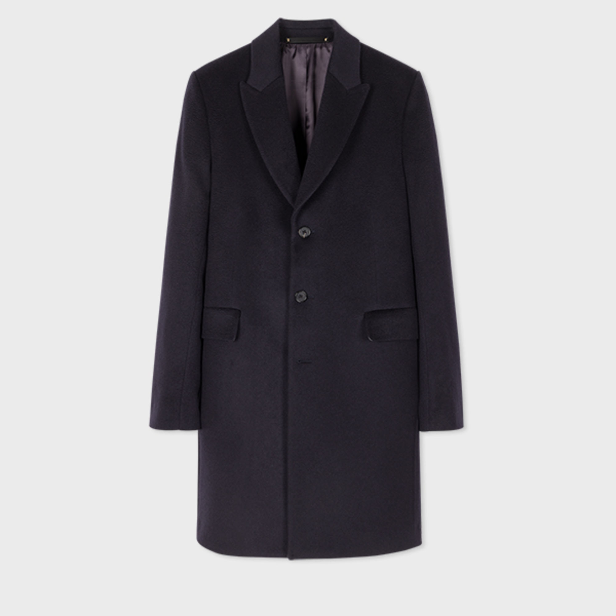 PAUL SMITH NAVY CASHMERE EPSOM COAT BLUE