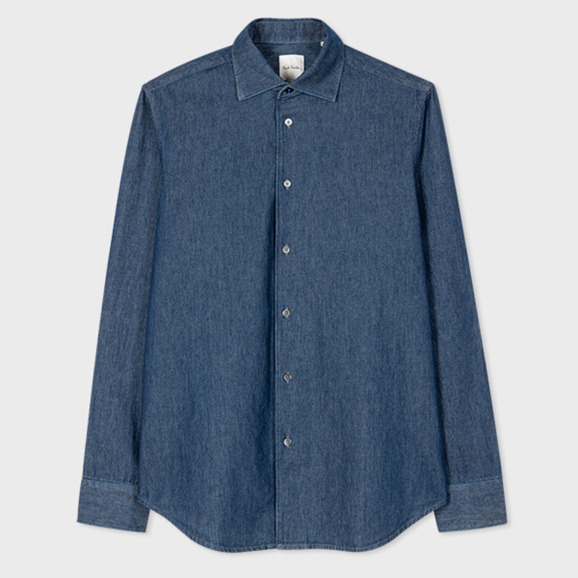 Paul Smith Slim-fit Washed Cotton Denim Shirt In Indigo Denim
