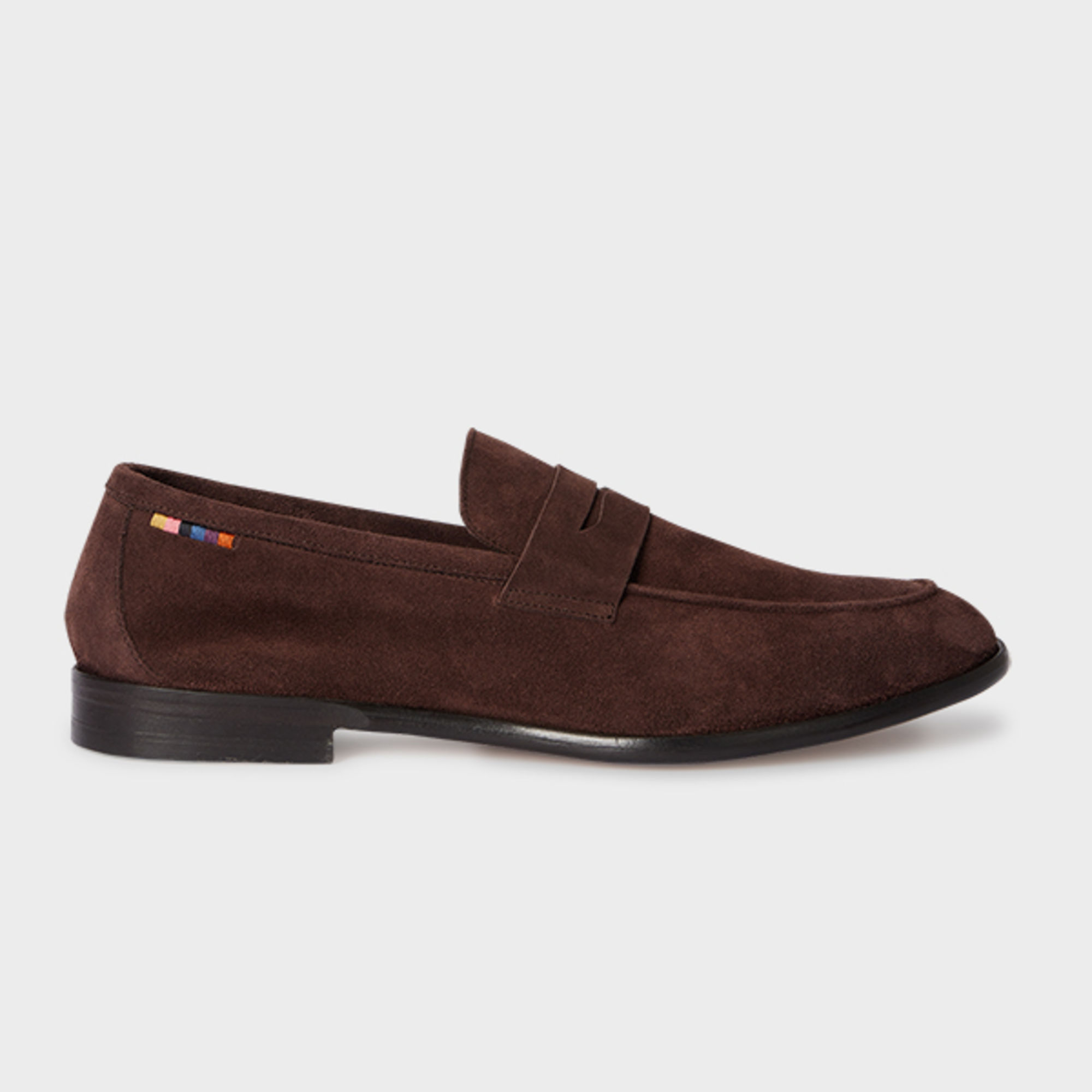 Shop Paul Smith Dark Brown Suede 'figaro' Loafers