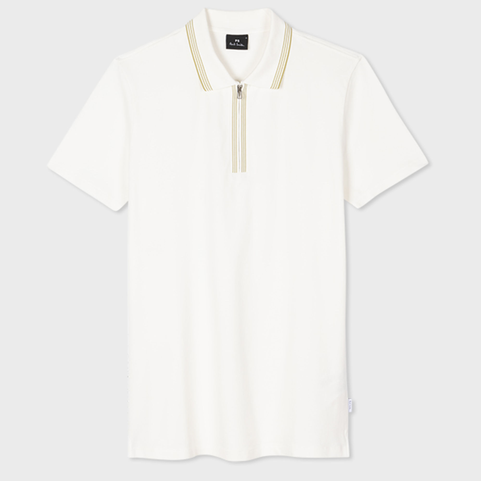 Ps By Paul Smith Ps Paul Smith Mens Reg Polo Ss Zip In White