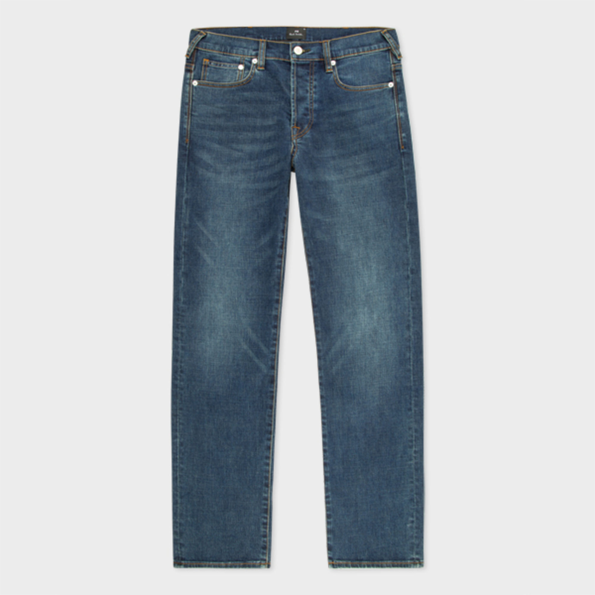 Paul Smith Mens Standard Fit Jean In Mid Wash Denim