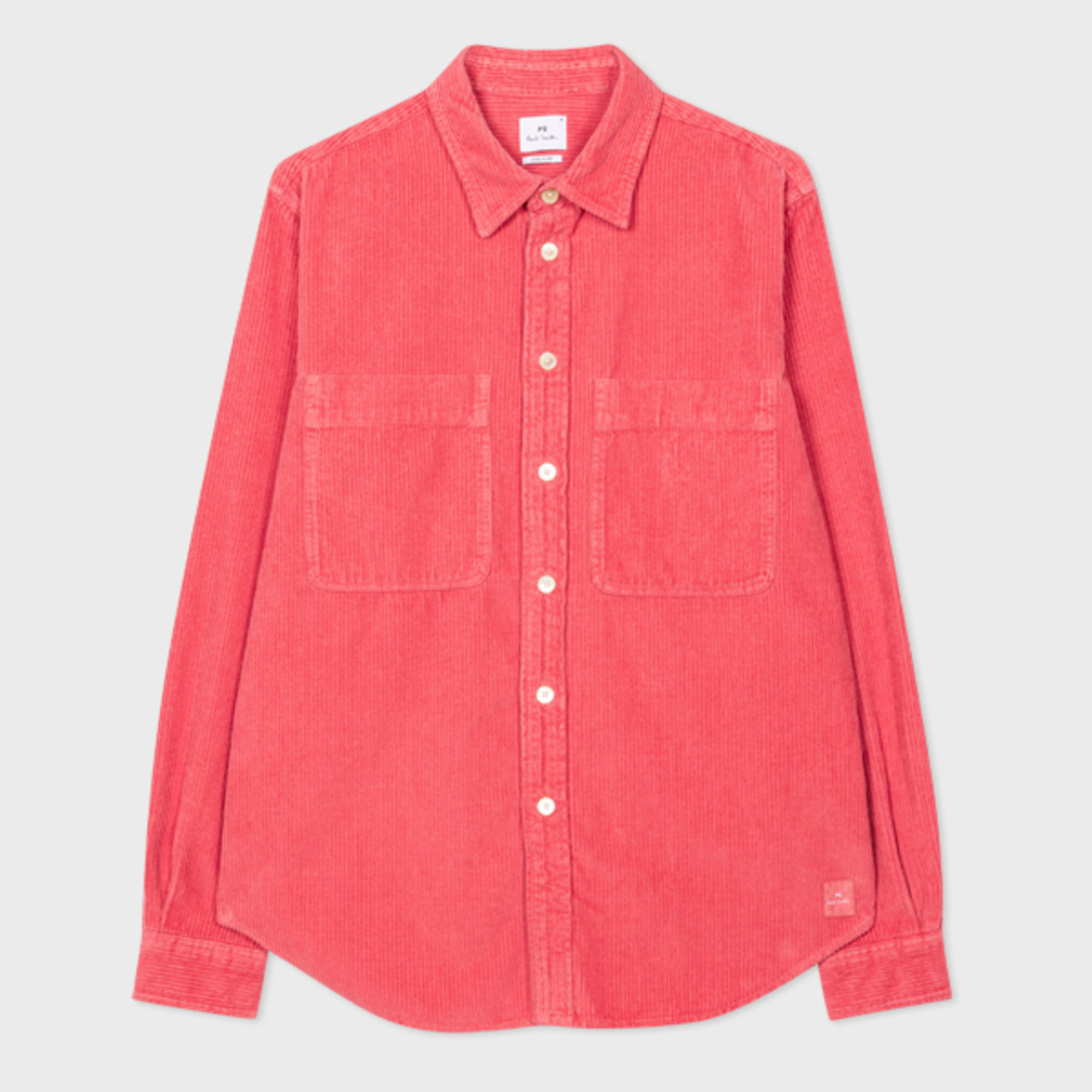 PS BY PAUL SMITH PINK ORGANIC COTTON CORDUROY OVERSHIRT