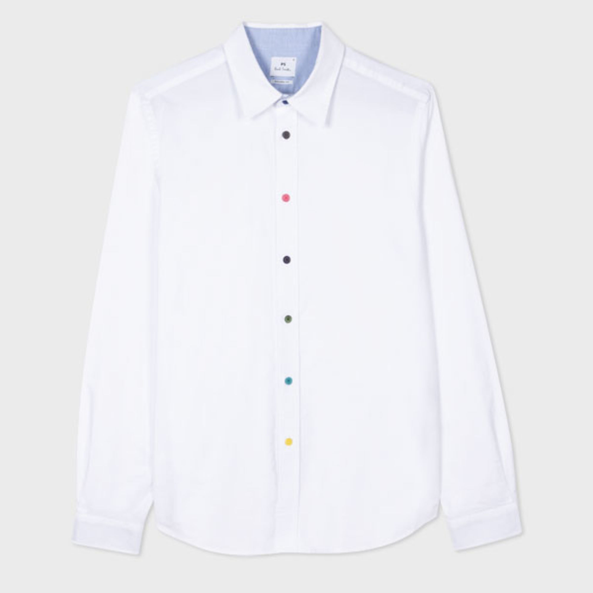 Paul Smith Mens Ls Tailored Fit Shirt Ss Buttons In Whites