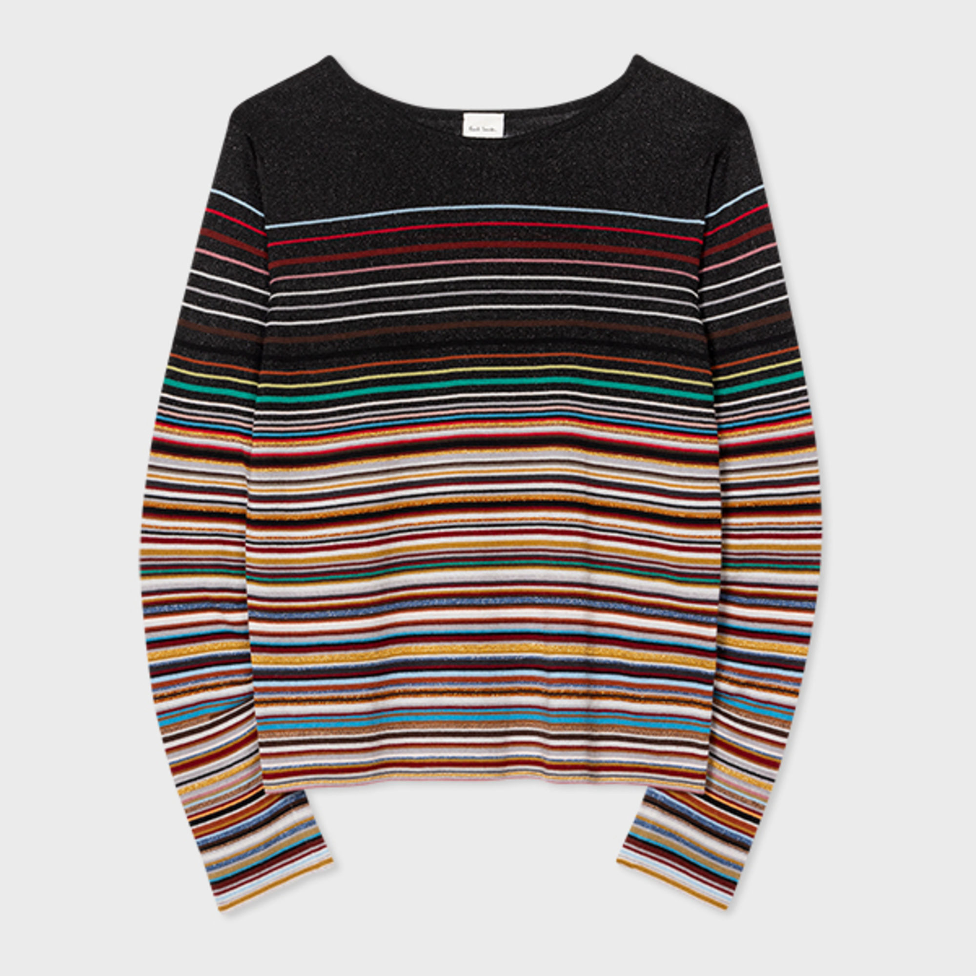 Paul Smith Womens Knitted Sweater Scoop Neck In Blacks