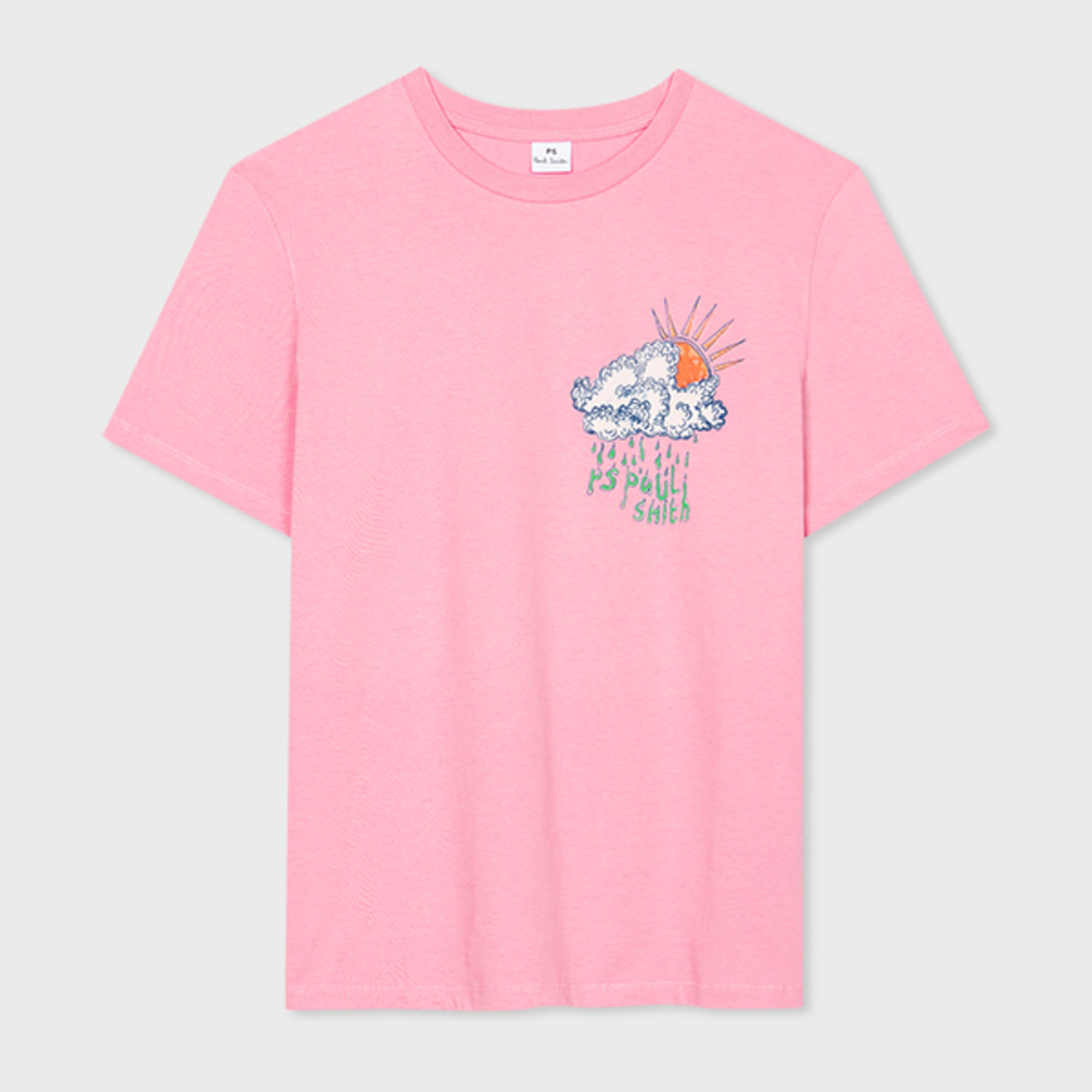 Ps By Paul Smith Women's Pink 'sunshine & Showers' Cotton T-shirt