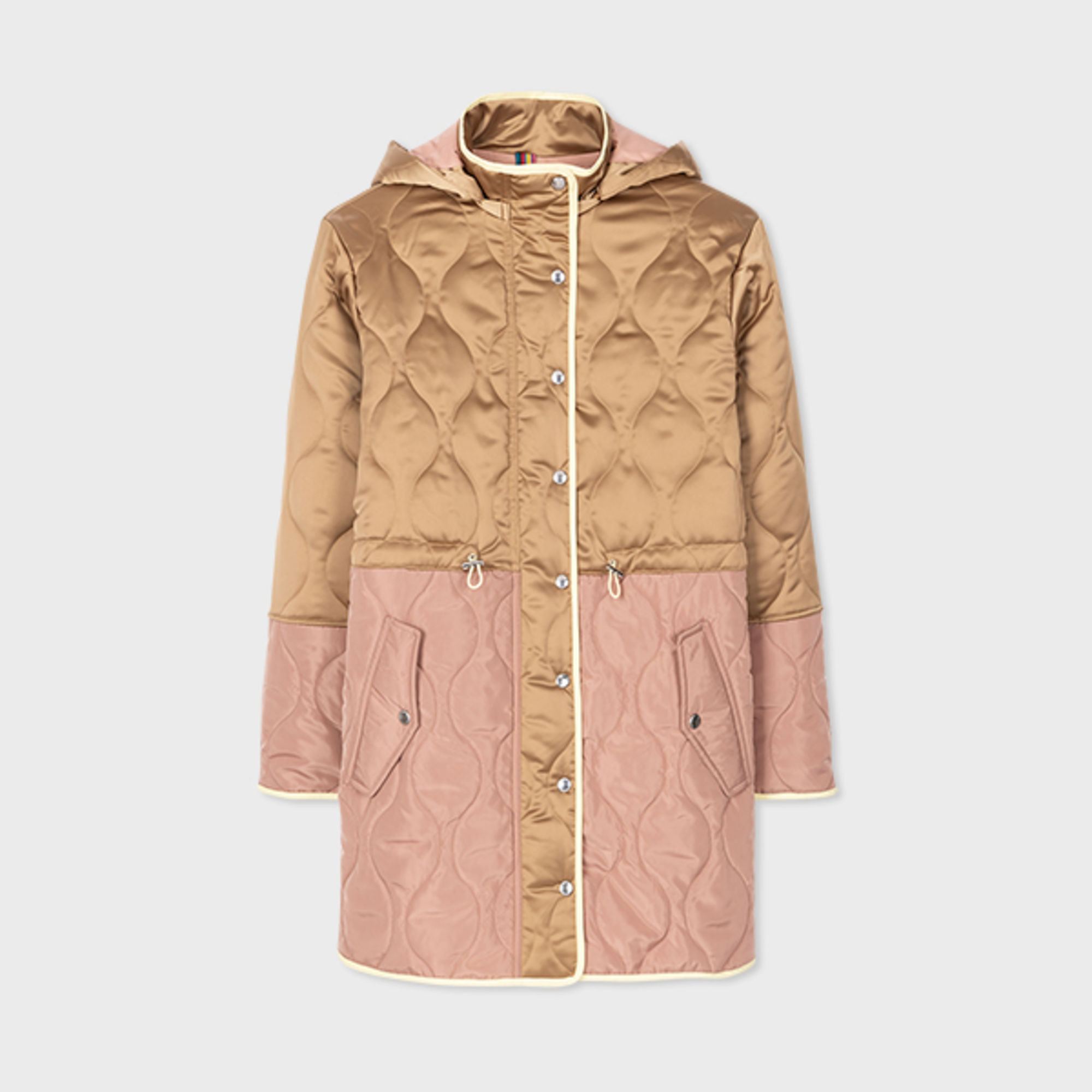 Ps By Paul Smith Ps Paul Smith Womens Quilted Coats In Camel