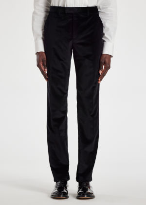 The Kensington - Slim-Fit Black Velvet Suit